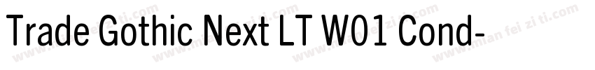 Trade Gothic Next LT W01 Cond字体转换